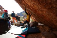 Bouldering in Hueco Tanks on 12/29/2019 with Blue Lizard Climbing and Yoga

Filename: SRM_20191229_1600371.jpg
Aperture: f/5.0
Shutter Speed: 1/320
Body: Canon EOS-1D Mark II
Lens: Canon EF 16-35mm f/2.8 L