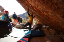 Bouldering in Hueco Tanks on 12/29/2019 with Blue Lizard Climbing and Yoga

Filename: SRM_20191229_1600372.jpg
Aperture: f/5.0
Shutter Speed: 1/320
Body: Canon EOS-1D Mark II
Lens: Canon EF 16-35mm f/2.8 L