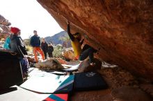 Bouldering in Hueco Tanks on 12/29/2019 with Blue Lizard Climbing and Yoga

Filename: SRM_20191229_1600384.jpg
Aperture: f/5.0
Shutter Speed: 1/320
Body: Canon EOS-1D Mark II
Lens: Canon EF 16-35mm f/2.8 L