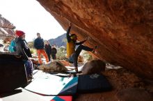 Bouldering in Hueco Tanks on 12/29/2019 with Blue Lizard Climbing and Yoga

Filename: SRM_20191229_1600391.jpg
Aperture: f/5.0
Shutter Speed: 1/320
Body: Canon EOS-1D Mark II
Lens: Canon EF 16-35mm f/2.8 L