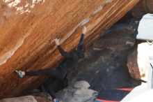 Bouldering in Hueco Tanks on 12/29/2019 with Blue Lizard Climbing and Yoga

Filename: SRM_20191229_1609532.jpg
Aperture: f/4.5
Shutter Speed: 1/320
Body: Canon EOS-1D Mark II
Lens: Canon EF 50mm f/1.8 II