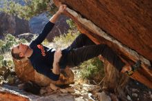 Bouldering in Hueco Tanks on 12/29/2019 with Blue Lizard Climbing and Yoga

Filename: SRM_20191229_1613431.jpg
Aperture: f/6.3
Shutter Speed: 1/320
Body: Canon EOS-1D Mark II
Lens: Canon EF 50mm f/1.8 II