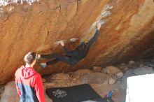 Bouldering in Hueco Tanks on 12/29/2019 with Blue Lizard Climbing and Yoga

Filename: SRM_20191229_1619000.jpg
Aperture: f/4.0
Shutter Speed: 1/320
Body: Canon EOS-1D Mark II
Lens: Canon EF 50mm f/1.8 II