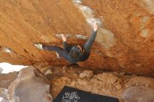 Bouldering in Hueco Tanks on 12/29/2019 with Blue Lizard Climbing and Yoga

Filename: SRM_20191229_1634070.jpg
Aperture: f/3.2
Shutter Speed: 1/320
Body: Canon EOS-1D Mark II
Lens: Canon EF 50mm f/1.8 II