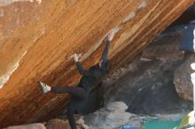 Bouldering in Hueco Tanks on 12/29/2019 with Blue Lizard Climbing and Yoga

Filename: SRM_20191229_1634291.jpg
Aperture: f/4.0
Shutter Speed: 1/320
Body: Canon EOS-1D Mark II
Lens: Canon EF 50mm f/1.8 II
