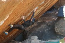 Bouldering in Hueco Tanks on 12/29/2019 with Blue Lizard Climbing and Yoga

Filename: SRM_20191229_1639480.jpg
Aperture: f/3.5
Shutter Speed: 1/320
Body: Canon EOS-1D Mark II
Lens: Canon EF 50mm f/1.8 II