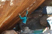 Bouldering in Hueco Tanks on 12/29/2019 with Blue Lizard Climbing and Yoga

Filename: SRM_20191229_1649250.jpg
Aperture: f/4.5
Shutter Speed: 1/320
Body: Canon EOS-1D Mark II
Lens: Canon EF 50mm f/1.8 II