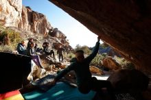 Bouldering in Hueco Tanks on 12/29/2019 with Blue Lizard Climbing and Yoga

Filename: SRM_20191229_1651471.jpg
Aperture: f/9.0
Shutter Speed: 1/320
Body: Canon EOS-1D Mark II
Lens: Canon EF 16-35mm f/2.8 L