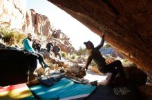 Bouldering in Hueco Tanks on 12/29/2019 with Blue Lizard Climbing and Yoga

Filename: SRM_20191229_1654191.jpg
Aperture: f/5.6
Shutter Speed: 1/320
Body: Canon EOS-1D Mark II
Lens: Canon EF 16-35mm f/2.8 L