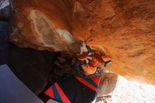 Bouldering in Hueco Tanks on 12/29/2019 with Blue Lizard Climbing and Yoga

Filename: SRM_20191229_1711420.jpg
Aperture: f/4.0
Shutter Speed: 1/200
Body: Canon EOS-1D Mark II
Lens: Canon EF 16-35mm f/2.8 L