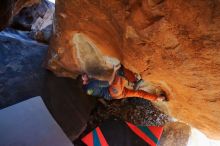 Bouldering in Hueco Tanks on 12/29/2019 with Blue Lizard Climbing and Yoga

Filename: SRM_20191229_1711560.jpg
Aperture: f/3.2
Shutter Speed: 1/200
Body: Canon EOS-1D Mark II
Lens: Canon EF 16-35mm f/2.8 L