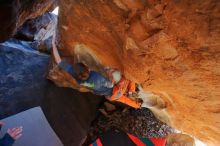 Bouldering in Hueco Tanks on 12/29/2019 with Blue Lizard Climbing and Yoga

Filename: SRM_20191229_1712120.jpg
Aperture: f/3.5
Shutter Speed: 1/160
Body: Canon EOS-1D Mark II
Lens: Canon EF 16-35mm f/2.8 L