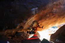 Bouldering in Hueco Tanks on 12/29/2019 with Blue Lizard Climbing and Yoga

Filename: SRM_20191229_1736280.jpg
Aperture: f/4.0
Shutter Speed: 1/250
Body: Canon EOS-1D Mark II
Lens: Canon EF 16-35mm f/2.8 L