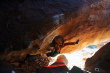 Bouldering in Hueco Tanks on 12/29/2019 with Blue Lizard Climbing and Yoga

Filename: SRM_20191229_1736290.jpg
Aperture: f/4.0
Shutter Speed: 1/250
Body: Canon EOS-1D Mark II
Lens: Canon EF 16-35mm f/2.8 L