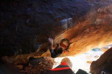 Bouldering in Hueco Tanks on 12/29/2019 with Blue Lizard Climbing and Yoga

Filename: SRM_20191229_1736410.jpg
Aperture: f/3.5
Shutter Speed: 1/250
Body: Canon EOS-1D Mark II
Lens: Canon EF 16-35mm f/2.8 L