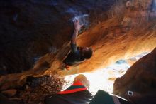 Bouldering in Hueco Tanks on 12/29/2019 with Blue Lizard Climbing and Yoga

Filename: SRM_20191229_1736580.jpg
Aperture: f/2.8
Shutter Speed: 1/200
Body: Canon EOS-1D Mark II
Lens: Canon EF 16-35mm f/2.8 L