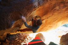 Bouldering in Hueco Tanks on 12/29/2019 with Blue Lizard Climbing and Yoga

Filename: SRM_20191229_1746520.jpg
Aperture: f/2.8
Shutter Speed: 1/100
Body: Canon EOS-1D Mark II
Lens: Canon EF 16-35mm f/2.8 L