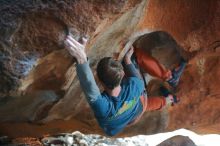 Bouldering in Hueco Tanks on 12/29/2019 with Blue Lizard Climbing and Yoga

Filename: SRM_20191229_1753480.jpg
Aperture: f/1.8
Shutter Speed: 1/100
Body: Canon EOS-1D Mark II
Lens: Canon EF 50mm f/1.8 II