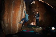 Bouldering in Hueco Tanks on 12/30/2019 with Blue Lizard Climbing and Yoga

Filename: SRM_20191230_1118410.jpg
Aperture: f/6.3
Shutter Speed: 1/250
Body: Canon EOS-1D Mark II
Lens: Canon EF 16-35mm f/2.8 L