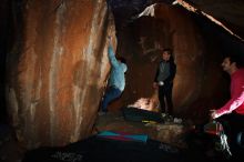 Bouldering in Hueco Tanks on 12/30/2019 with Blue Lizard Climbing and Yoga

Filename: SRM_20191230_1118500.jpg
Aperture: f/6.3
Shutter Speed: 1/250
Body: Canon EOS-1D Mark II
Lens: Canon EF 16-35mm f/2.8 L