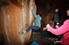 Bouldering in Hueco Tanks on 12/30/2019 with Blue Lizard Climbing and Yoga

Filename: SRM_20191230_1119310.jpg
Aperture: f/6.3
Shutter Speed: 1/250
Body: Canon EOS-1D Mark II
Lens: Canon EF 16-35mm f/2.8 L