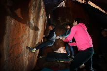 Bouldering in Hueco Tanks on 12/30/2019 with Blue Lizard Climbing and Yoga

Filename: SRM_20191230_1120510.jpg
Aperture: f/6.3
Shutter Speed: 1/250
Body: Canon EOS-1D Mark II
Lens: Canon EF 16-35mm f/2.8 L
