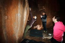 Bouldering in Hueco Tanks on 12/30/2019 with Blue Lizard Climbing and Yoga

Filename: SRM_20191230_1126430.jpg
Aperture: f/6.3
Shutter Speed: 1/250
Body: Canon EOS-1D Mark II
Lens: Canon EF 16-35mm f/2.8 L