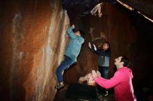 Bouldering in Hueco Tanks on 12/30/2019 with Blue Lizard Climbing and Yoga

Filename: SRM_20191230_1128080.jpg
Aperture: f/5.6
Shutter Speed: 1/250
Body: Canon EOS-1D Mark II
Lens: Canon EF 16-35mm f/2.8 L