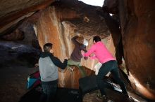 Bouldering in Hueco Tanks on 12/30/2019 with Blue Lizard Climbing and Yoga

Filename: SRM_20191230_1131270.jpg
Aperture: f/5.6
Shutter Speed: 1/250
Body: Canon EOS-1D Mark II
Lens: Canon EF 16-35mm f/2.8 L