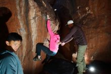 Bouldering in Hueco Tanks on 12/30/2019 with Blue Lizard Climbing and Yoga

Filename: SRM_20191230_1142100.jpg
Aperture: f/5.6
Shutter Speed: 1/250
Body: Canon EOS-1D Mark II
Lens: Canon EF 16-35mm f/2.8 L