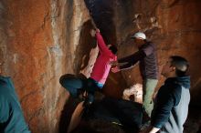 Bouldering in Hueco Tanks on 12/30/2019 with Blue Lizard Climbing and Yoga

Filename: SRM_20191230_1144020.jpg
Aperture: f/5.6
Shutter Speed: 1/250
Body: Canon EOS-1D Mark II
Lens: Canon EF 16-35mm f/2.8 L