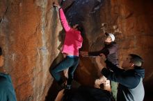 Bouldering in Hueco Tanks on 12/30/2019 with Blue Lizard Climbing and Yoga

Filename: SRM_20191230_1144060.jpg
Aperture: f/5.6
Shutter Speed: 1/250
Body: Canon EOS-1D Mark II
Lens: Canon EF 16-35mm f/2.8 L