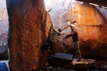 Bouldering in Hueco Tanks on 12/30/2019 with Blue Lizard Climbing and Yoga

Filename: SRM_20191230_1147240.jpg
Aperture: f/3.2
Shutter Speed: 1/250
Body: Canon EOS-1D Mark II
Lens: Canon EF 16-35mm f/2.8 L