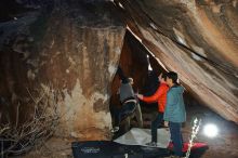 Bouldering in Hueco Tanks on 12/30/2019 with Blue Lizard Climbing and Yoga

Filename: SRM_20191230_1154280.jpg
Aperture: f/5.6
Shutter Speed: 1/250
Body: Canon EOS-1D Mark II
Lens: Canon EF 16-35mm f/2.8 L