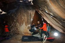 Bouldering in Hueco Tanks on 12/30/2019 with Blue Lizard Climbing and Yoga

Filename: SRM_20191230_1156050.jpg
Aperture: f/5.6
Shutter Speed: 1/250
Body: Canon EOS-1D Mark II
Lens: Canon EF 16-35mm f/2.8 L