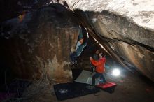 Bouldering in Hueco Tanks on 12/30/2019 with Blue Lizard Climbing and Yoga

Filename: SRM_20191230_1158510.jpg
Aperture: f/5.6
Shutter Speed: 1/250
Body: Canon EOS-1D Mark II
Lens: Canon EF 16-35mm f/2.8 L