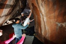 Bouldering in Hueco Tanks on 12/30/2019 with Blue Lizard Climbing and Yoga

Filename: SRM_20191230_1205340.jpg
Aperture: f/5.6
Shutter Speed: 1/250
Body: Canon EOS-1D Mark II
Lens: Canon EF 16-35mm f/2.8 L