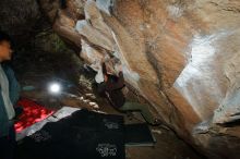 Bouldering in Hueco Tanks on 12/30/2019 with Blue Lizard Climbing and Yoga

Filename: SRM_20191230_1215440.jpg
Aperture: f/8.0
Shutter Speed: 1/250
Body: Canon EOS-1D Mark II
Lens: Canon EF 16-35mm f/2.8 L