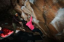 Bouldering in Hueco Tanks on 12/30/2019 with Blue Lizard Climbing and Yoga

Filename: SRM_20191230_1219520.jpg
Aperture: f/8.0
Shutter Speed: 1/250
Body: Canon EOS-1D Mark II
Lens: Canon EF 16-35mm f/2.8 L