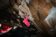 Bouldering in Hueco Tanks on 12/30/2019 with Blue Lizard Climbing and Yoga

Filename: SRM_20191230_1219520.jpg
Aperture: f/8.0
Shutter Speed: 1/250
Body: Canon EOS-1D Mark II
Lens: Canon EF 16-35mm f/2.8 L