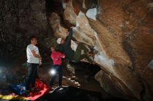 Bouldering in Hueco Tanks on 12/30/2019 with Blue Lizard Climbing and Yoga

Filename: SRM_20191230_1221310.jpg
Aperture: f/8.0
Shutter Speed: 1/250
Body: Canon EOS-1D Mark II
Lens: Canon EF 16-35mm f/2.8 L