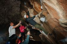 Bouldering in Hueco Tanks on 12/30/2019 with Blue Lizard Climbing and Yoga

Filename: SRM_20191230_1221510.jpg
Aperture: f/8.0
Shutter Speed: 1/250
Body: Canon EOS-1D Mark II
Lens: Canon EF 16-35mm f/2.8 L