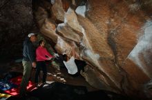 Bouldering in Hueco Tanks on 12/30/2019 with Blue Lizard Climbing and Yoga

Filename: SRM_20191230_1222370.jpg
Aperture: f/8.0
Shutter Speed: 1/250
Body: Canon EOS-1D Mark II
Lens: Canon EF 16-35mm f/2.8 L