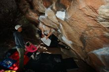 Bouldering in Hueco Tanks on 12/30/2019 with Blue Lizard Climbing and Yoga

Filename: SRM_20191230_1222420.jpg
Aperture: f/8.0
Shutter Speed: 1/250
Body: Canon EOS-1D Mark II
Lens: Canon EF 16-35mm f/2.8 L