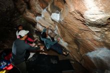 Bouldering in Hueco Tanks on 12/30/2019 with Blue Lizard Climbing and Yoga

Filename: SRM_20191230_1224250.jpg
Aperture: f/8.0
Shutter Speed: 1/250
Body: Canon EOS-1D Mark II
Lens: Canon EF 16-35mm f/2.8 L