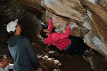 Bouldering in Hueco Tanks on 12/30/2019 with Blue Lizard Climbing and Yoga

Filename: SRM_20191230_1230520.jpg
Aperture: f/8.0
Shutter Speed: 1/250
Body: Canon EOS-1D Mark II
Lens: Canon EF 16-35mm f/2.8 L