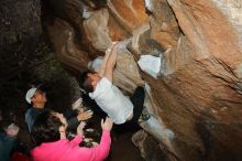 Bouldering in Hueco Tanks on 12/30/2019 with Blue Lizard Climbing and Yoga

Filename: SRM_20191230_1234510.jpg
Aperture: f/8.0
Shutter Speed: 1/250
Body: Canon EOS-1D Mark II
Lens: Canon EF 16-35mm f/2.8 L