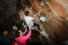 Bouldering in Hueco Tanks on 12/30/2019 with Blue Lizard Climbing and Yoga

Filename: SRM_20191230_1234590.jpg
Aperture: f/8.0
Shutter Speed: 1/250
Body: Canon EOS-1D Mark II
Lens: Canon EF 16-35mm f/2.8 L