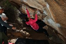 Bouldering in Hueco Tanks on 12/30/2019 with Blue Lizard Climbing and Yoga

Filename: SRM_20191230_1236180.jpg
Aperture: f/8.0
Shutter Speed: 1/250
Body: Canon EOS-1D Mark II
Lens: Canon EF 16-35mm f/2.8 L