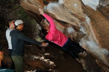 Bouldering in Hueco Tanks on 12/30/2019 with Blue Lizard Climbing and Yoga

Filename: SRM_20191230_1236220.jpg
Aperture: f/8.0
Shutter Speed: 1/250
Body: Canon EOS-1D Mark II
Lens: Canon EF 16-35mm f/2.8 L